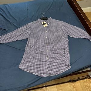 Mens Saddlebreed dresh shirt. Purple theme and brand new with tags. Size large